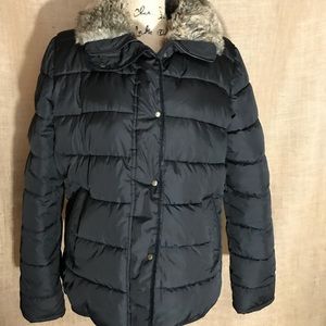 Old Navy Puffer Coat Black - Large L